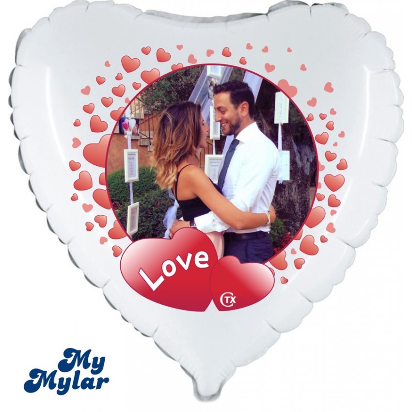 Palloncini Decorati MyMylar - Cornice Love + Foto (18")